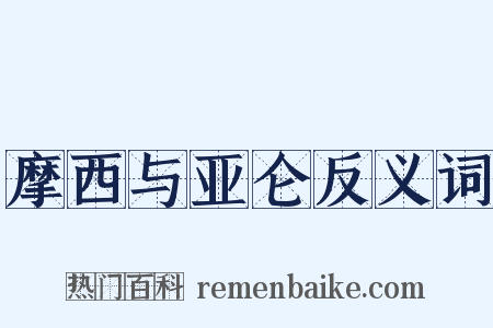 摩西与亚仑反义词是什么意思的图片